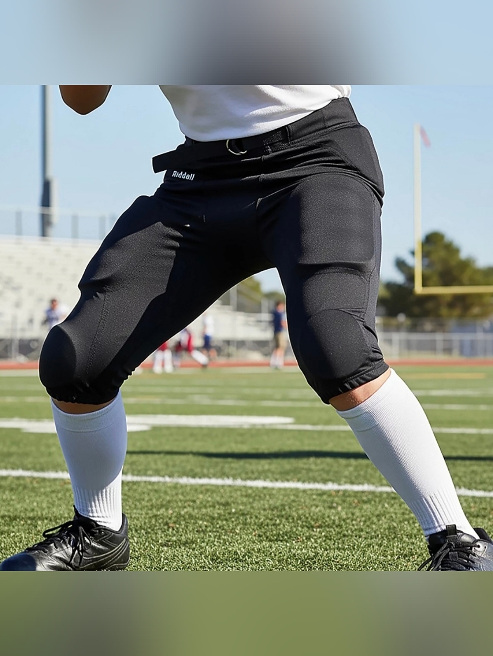 Riddell Black Football Pants with 7 Integrated Pads